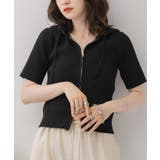 BLK1 | フーディWZIPカーデ | RETRO GIRL