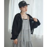 BLK1 | シアーダブルZIPフーディー | RETRO GIRL