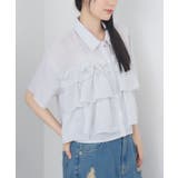 P/WHT | シアーフリルSH | RETRO GIRL