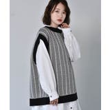 ■RETRO GIRL■ 柄JQリバーニットベスト | RETRO GIRL | 詳細画像4 
