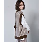 BRN0 | ■RETRO GIRL■ 柄JQリバーニットベスト | RETRO GIRL