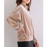 WHT4 | ベロアラインジップ 【レトロガール】袖ライン ZIP | RETRO GIRL