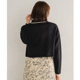 襟付きラインニットPO 【レトロガール】ニットプルオーバー/ショート丈トップス | RETRO GIRL | 詳細画像12 