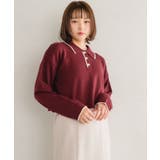 襟付きラインニットPO 【レトロガール】ニットプルオーバー/ショート丈トップス | RETRO GIRL | 詳細画像17 