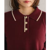 襟付きラインニットPO 【レトロガール】ニットプルオーバー/ショート丈トップス | RETRO GIRL | 詳細画像20 
