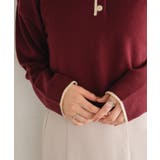 襟付きラインニットPO 【レトロガール】ニットプルオーバー/ショート丈トップス | RETRO GIRL | 詳細画像21 