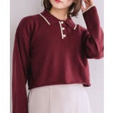 RED5 | 襟付きラインニットPO 【レトロガール】ニットプルオーバー/ショート丈トップス | RETRO GIRL