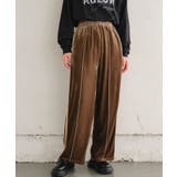 BRN0 | サイドラインベロアPT | RETRO GIRL