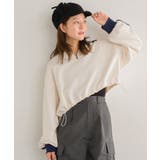 ラインハーフZIPトレーナー 【レトロガール】ショート丈トップス/スポーティー | RETRO GIRL | 詳細画像2 