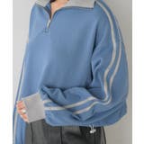 ラインハーフZIPトレーナー 【レトロガール】ショート丈トップス/スポーティー | RETRO GIRL | 詳細画像22 