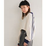 ラインハーフZIPトレーナー 【レトロガール】ショート丈トップス/スポーティー | RETRO GIRL | 詳細画像3 