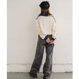 ラインハーフZIPトレーナー 【レトロガール】ショート丈トップス/スポーティー | RETRO GIRL | 詳細画像8 