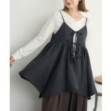 BLK1 | リボン2WAYチュニックキャミOP | RETRO GIRL