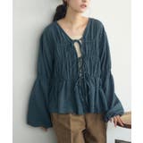 BLU2 | リボンペプラムギャザーBL | RETRO GIRL