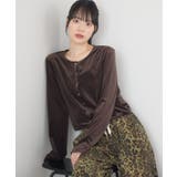 ベロア金釦カーデ | RETRO GIRL | 詳細画像2 