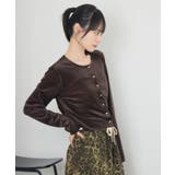 ベロア金釦カーデ | RETRO GIRL | 詳細画像9 