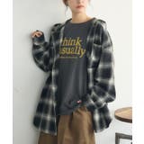 C/BLK | チェックフーディーBIGSH | RETRO GIRL