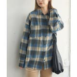 C/BLU | チェックBIGシャツ | RETRO GIRL