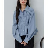 BLU0 | コーデュロイギャザーシャツ | RETRO GIRL