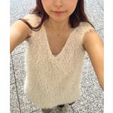 WHT4 | ネップフリンジベスト | RETRO GIRL
