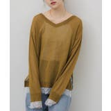 YEL0 | レースドッキングシアーニット | RETRO GIRL