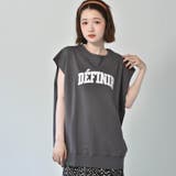 チャコール | ◎RETRO GIRL◎ カレッジロゴウラケノースリ | RETRO GIRL