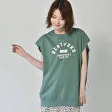 グリーン | ◎RETRO GIRL◎ カレッジロゴウラケノースリ | RETRO GIRL