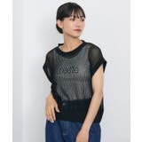 BLK1 | ノースリロゴメッシュNT | RETRO GIRL
