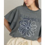 GRY2 | 花プリント袖フリルTEE | RETRO GIRL