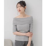 GRY0 | ワッフル2wayオフショルCT | RETRO GIRL