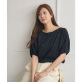 BLK1 | 裾バルーンビジューTEE | RETRO GIRL