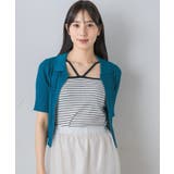 BLU0 | 5分袖ZIPカーデ | RETRO GIRL