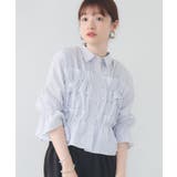 P/WHT | フリルギャザーSH | RETRO GIRL