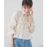 P/YEL | フリルギャザーSH | RETRO GIRL