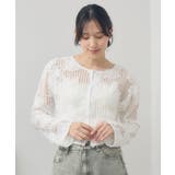 WHT2 | フラワーメッシュカーデ | RETRO GIRL