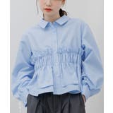 BLU0 | シャーリングペプラムSH | RETRO GIRL