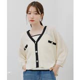 【セットアイテム】金釦透かし編みニットセット | RETRO GIRL | 詳細画像15 