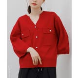 RED0 | スキッパーメタル釦カーデ | RETRO GIRL