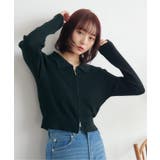 BLK1 | 襟ZIPカーデ | RETRO GIRL