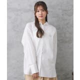 WHT1 | 胸刺繍BIGシャツ | RETRO GIRL