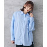 BLU0 | 胸刺繍BIGシャツ | RETRO GIRL