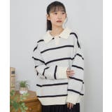 P/WHT | 柄アソートポロニット | RETRO GIRL