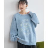 BLU0 | ラバープリントニット | RETRO GIRL