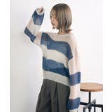 B/BLU | モヘアボーダーNT | RETRO GIRL