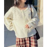 WHT4 | ビジューZIPカーデ | RETRO GIRL