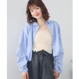 P/BLU | 裾タックシャーリングSH | RETRO GIRL