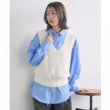 WHT3 | シャギーベストSETシャツ | RETRO GIRL