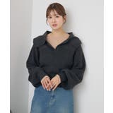 スカシ柄スキッパーニット | RETRO GIRL | 詳細画像14 