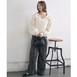 スカシ柄スキッパーニット | RETRO GIRL | 詳細画像2 