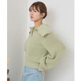 スカシ柄スキッパーニット | RETRO GIRL | 詳細画像24 